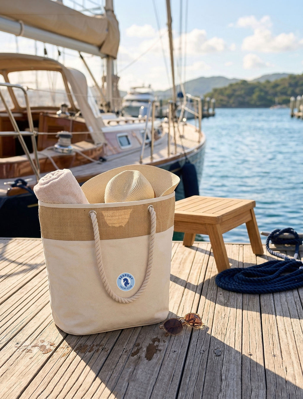 Seapony Canvas Rope Tote